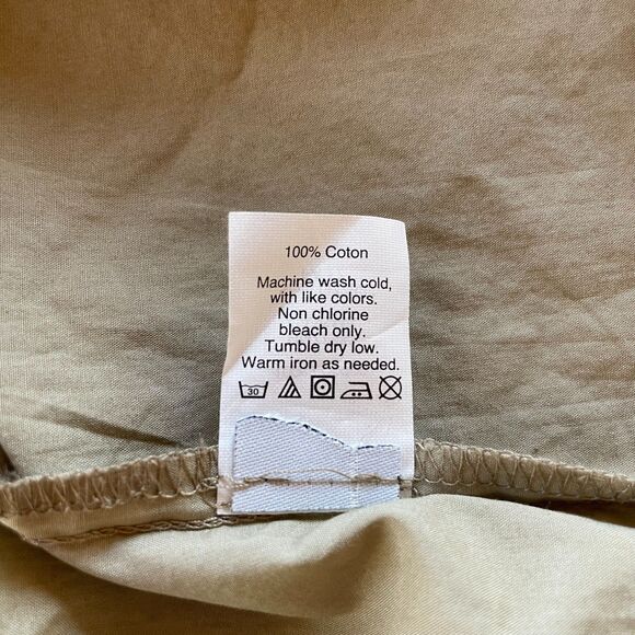 Madewell Khaki Tan Cold-Shoulder V-Neck V-Back Ruffle Wrap Style Dress Size 00 - Picture 9 of 12